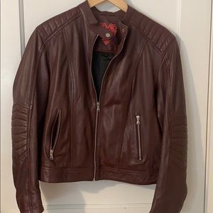 slink jeans leather moto jacket